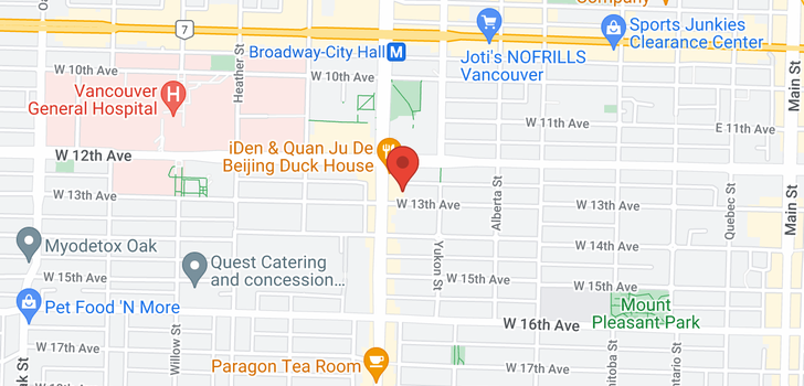 map of 2 465 W 13TH AVENUE